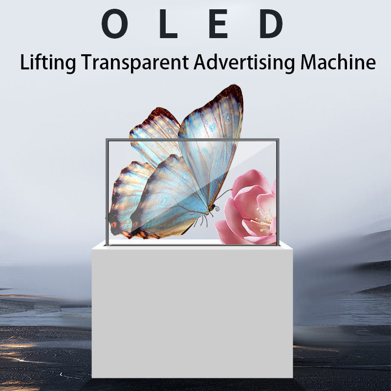 55-inch OLED transparent screen Lifting vertical transparent OLED self-luminous Customizable splicing OLED