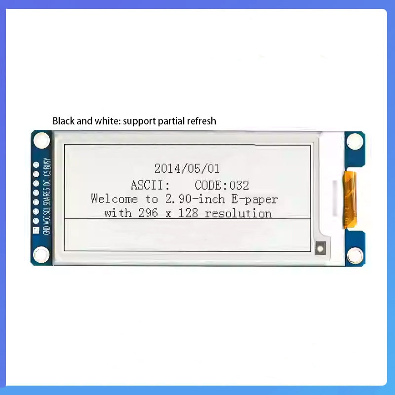 2.9 inch electronic paper ink screen 128×296 display black, white and red EPD