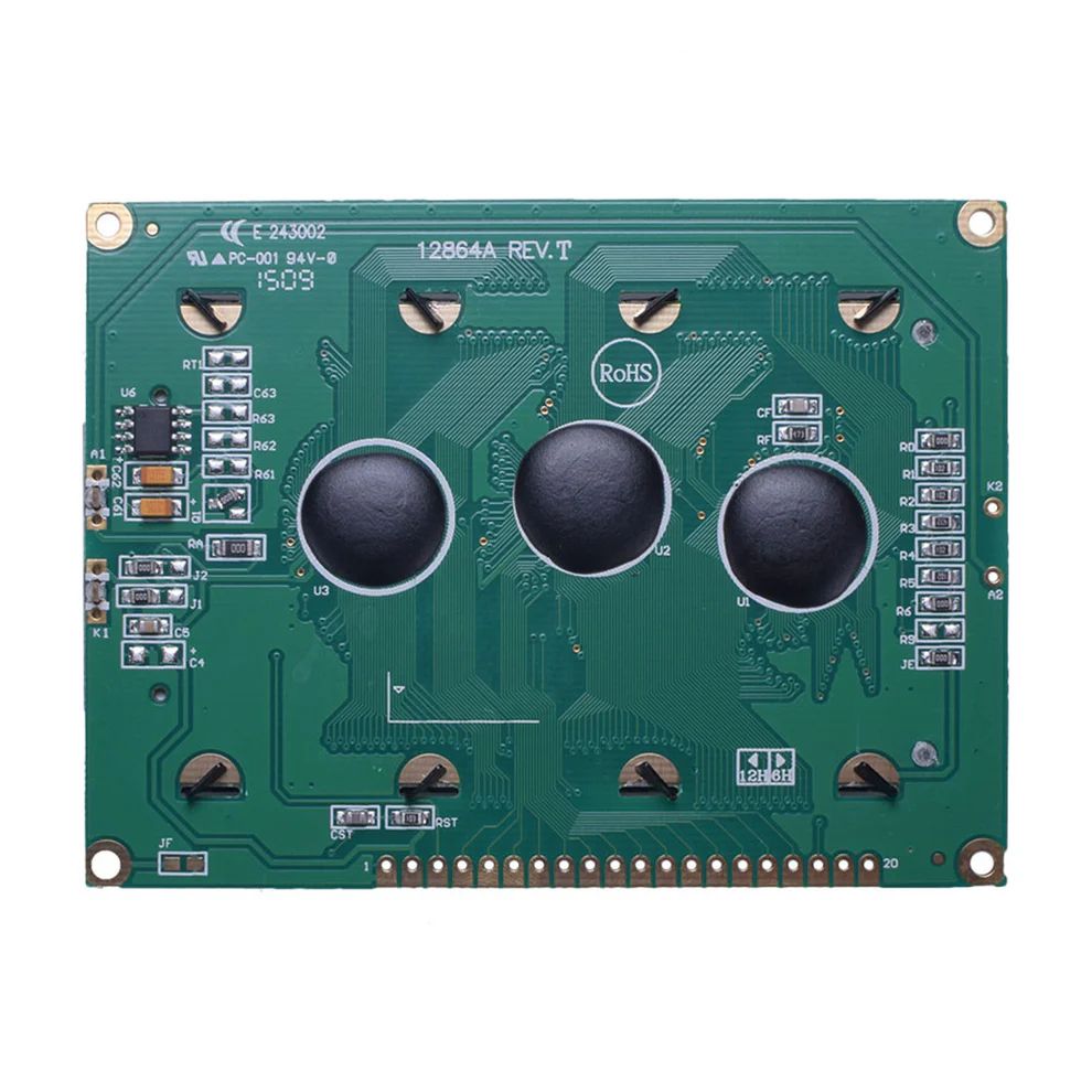 128x64 LCD Graphic Display 3.24" Large - MCU