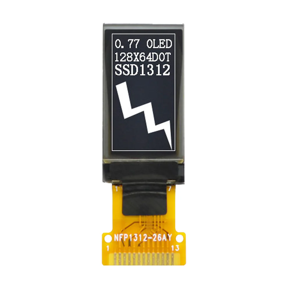 0.77" OLED Graphic Display 128x64 All View - SPI, I2C