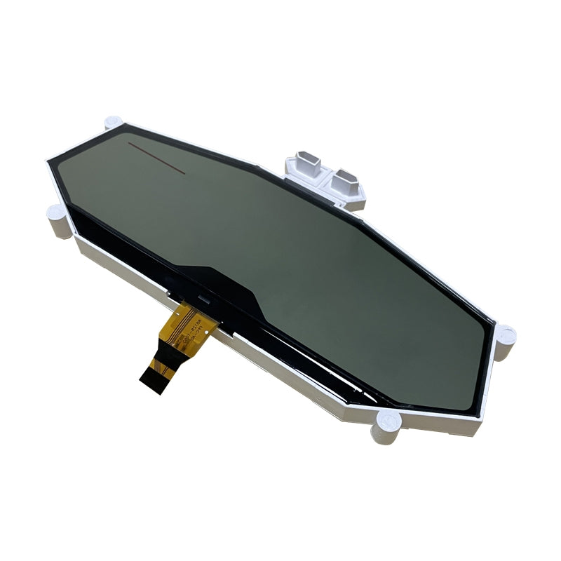 HTN LCD display motorcycle screen white background with black text supports sample taking