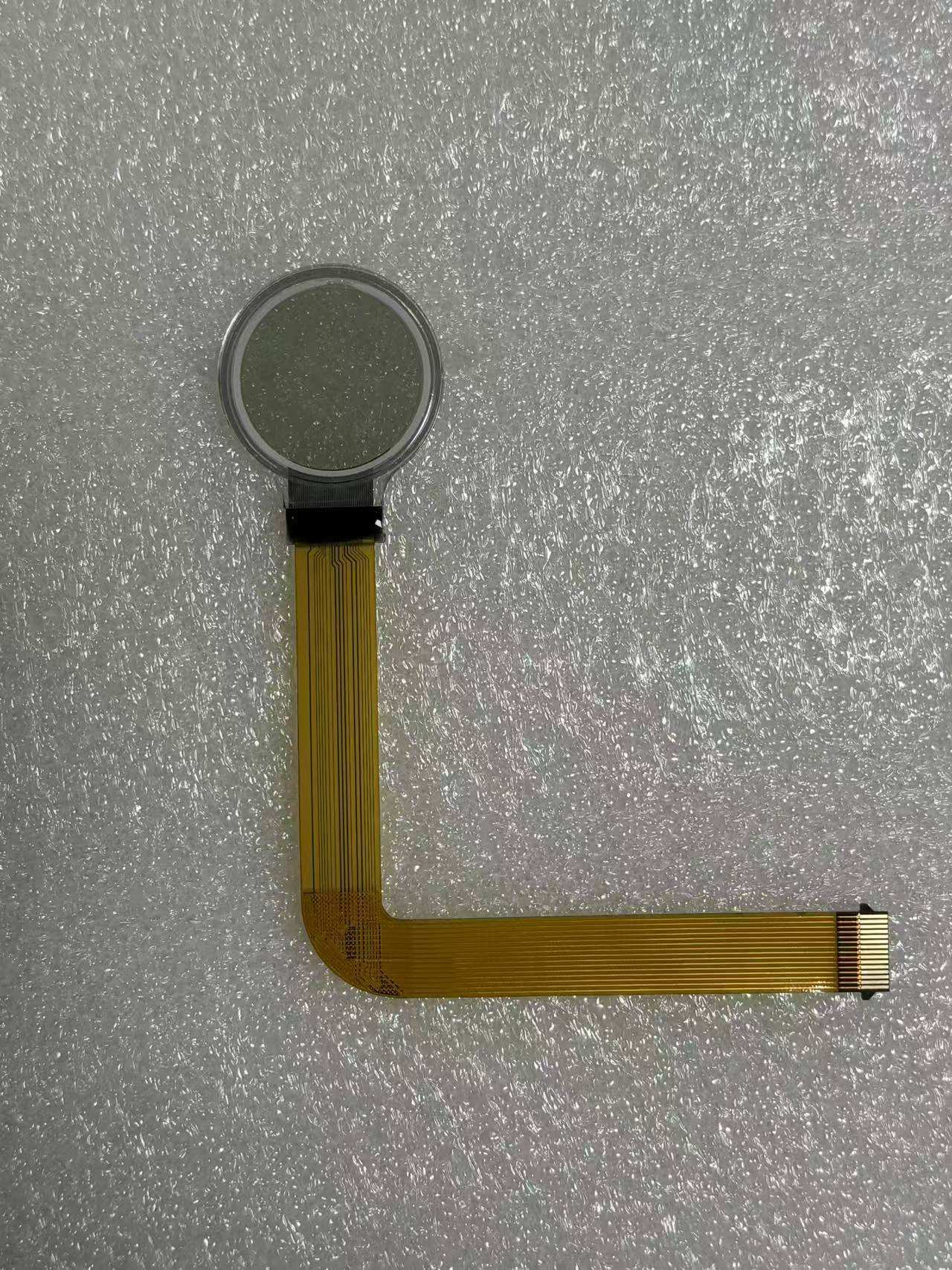 Transparent circular OLED LCD display screen with yellow font SPI I2C interface full view small OLED for medical equipment
