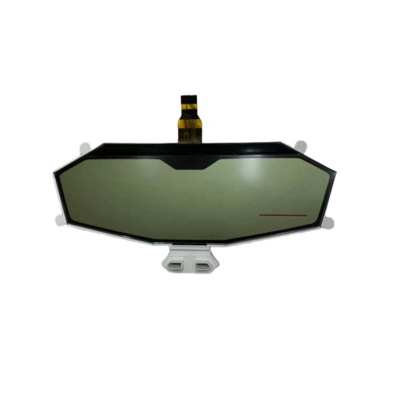 HTN LCD display motorcycle screen white background with black text supports sample taking