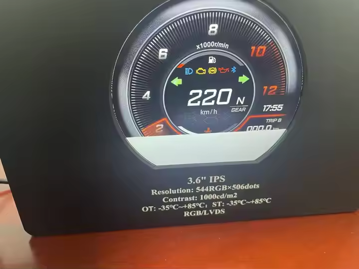 3.6 inch 544×506 All Viewing Direction Round Lcd Display Normally Black Custom Touch Screen Round Tft Display Circular Lcd Screen