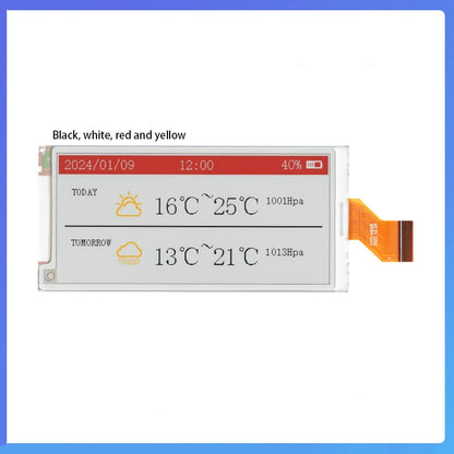 3.52 inch electronic paper ink screen 180×384 display screen black and white red and yellow four-color EPD electronic paper display
