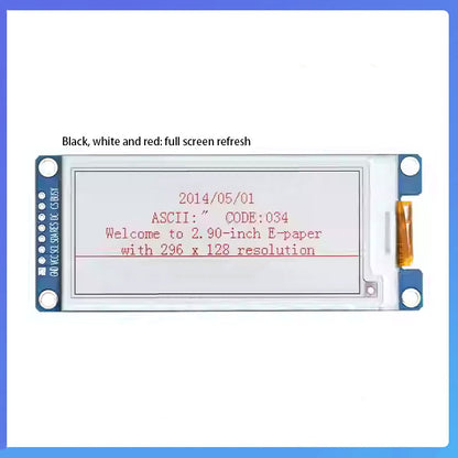 2.9 inch electronic paper ink screen 128×296 display black, white and red EPD