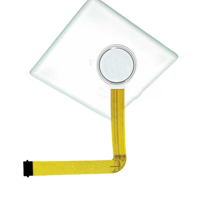 Transparent circular OLED LCD display screen with yellow font SPI I2C interface full view small OLED for medical equipment